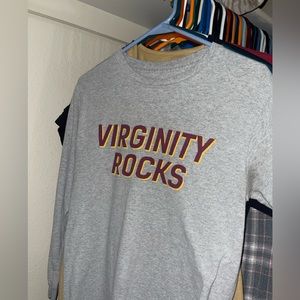 VIRGINITY ROCKS long sleeve tshirt. MENS size small